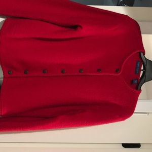 Karen Scott red button down sweater